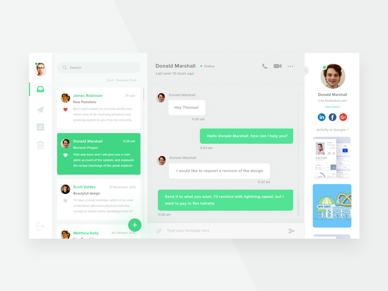 Messenger project screenshot